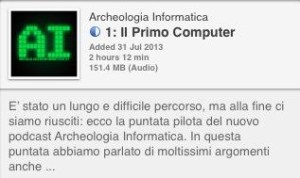 archeologia informatica itunes podcast