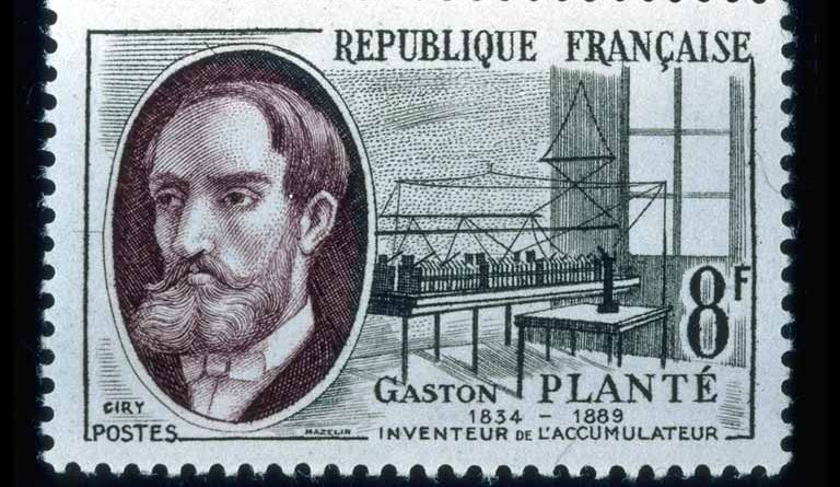 gaston plante batteria piombo acido ricaricabile