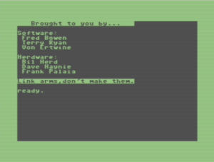 Commodore 128 easter egg